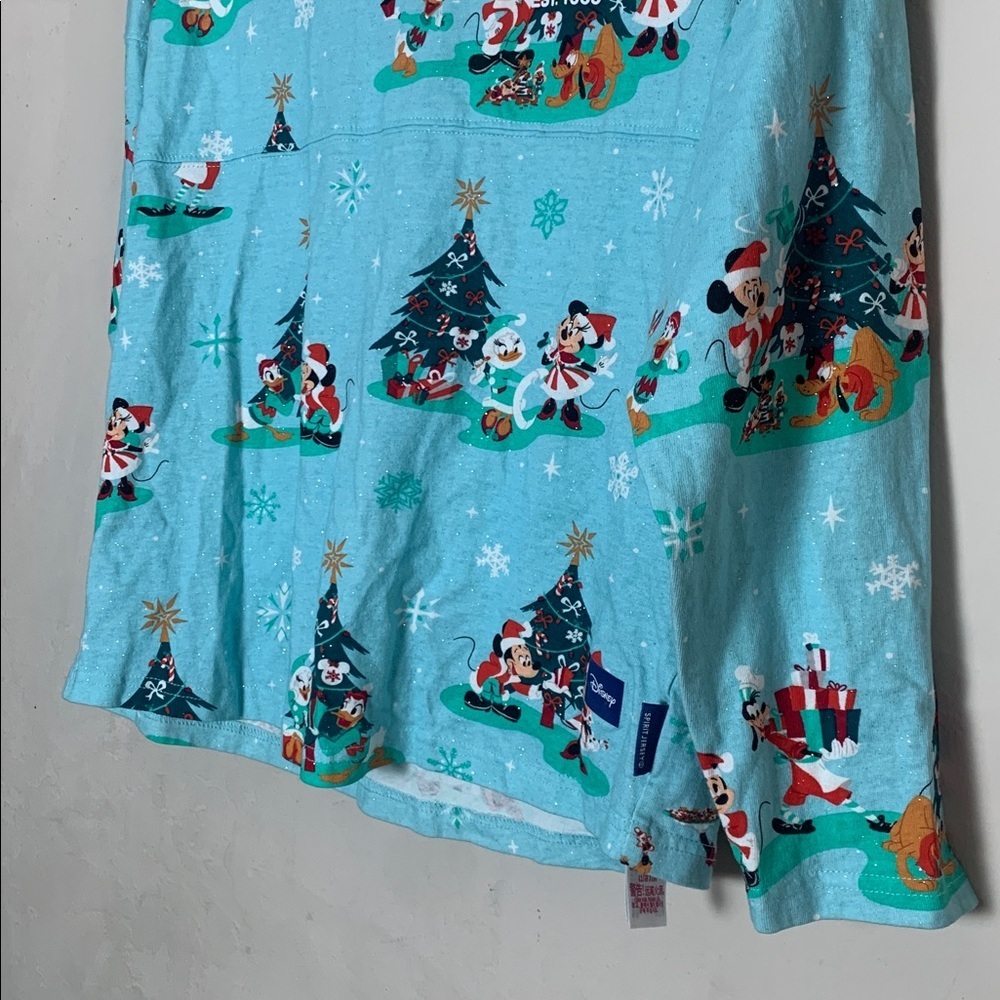 Disney Light Blue Holiday Sweatshirt Size XL (14) - Picture 4 of 8